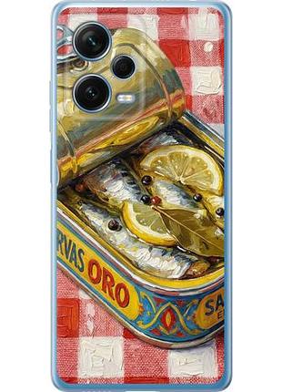 Чехол на xiaomi redmi note 12 pro+ 5g vintage sardine tin phone из силикона fch_0160337
