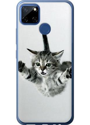 Чехол на realme cxiaomi 12 летящий котёнок из пластика fch_0171403
