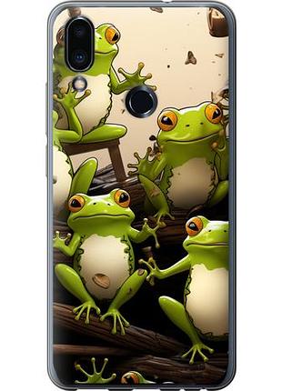 Чехол на meizu note 9 жабки из пластика fch_0171057