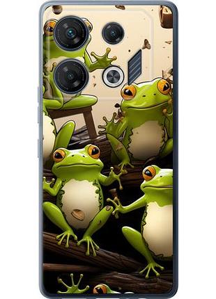 Чехол на infinix gt 10 pro жабки из силикона fch_0171108