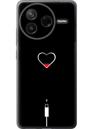 Чехол на xiaomi poco f7 pro подзарядка сердца из силикона fch_0171839