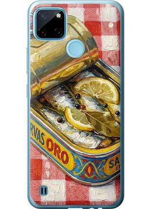 Чехол на realme c21y vintage sardine tin phone из силикона fch_0160368