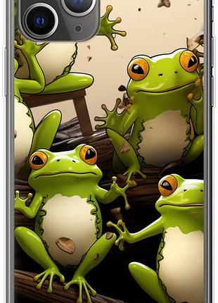 Чехол на iphone 11 pro жабки из силикона fch_0171155