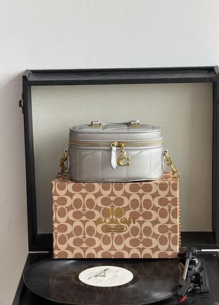 Сумка coach trail crossbody 17 серебристый
