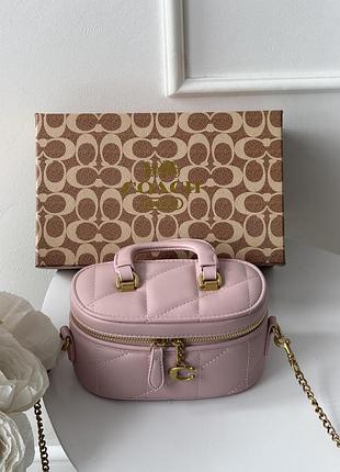 Сумка coach trail crossbody 17 рожевий