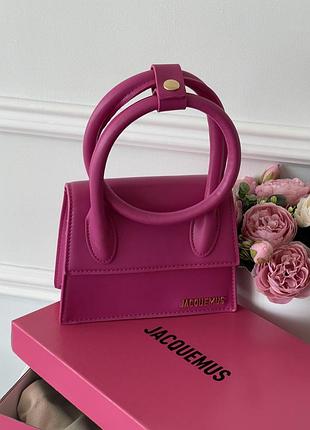 Сумка jacquemus premium classic малиновий