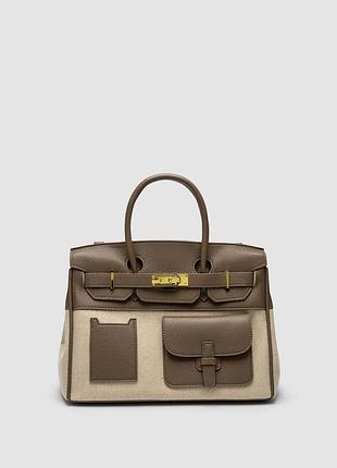 🤍 porté bag textile/dark beige