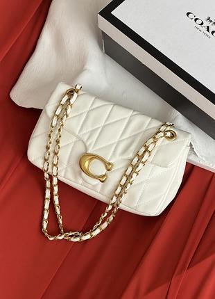 Сумка coach tabby shoulder bag 26 білий
