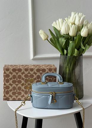 Сумка coach trail crossbody 17 блакитний