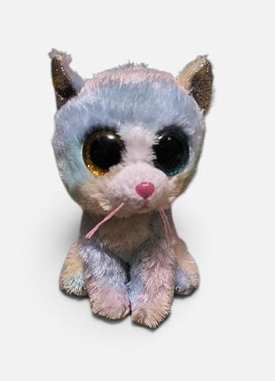 Мягкая игрушка ty beanie boos кошечка хизер, 15 см