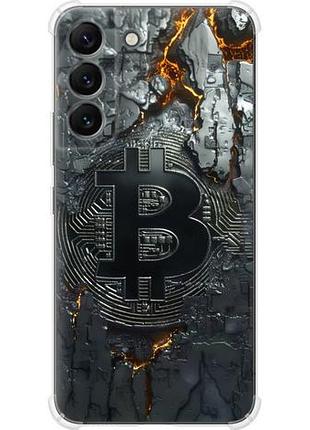 Чехол на samsung galaxy s22 раскаленный биткойн из силикона fch_0168587