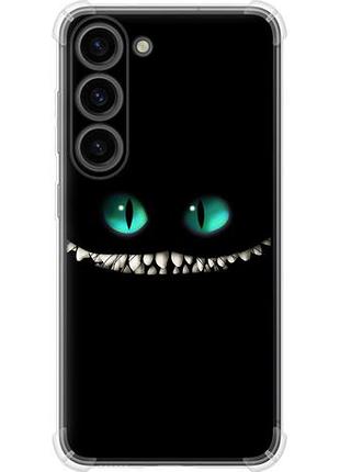 Чехол на samsung galaxy s23 чеширский кот из силикона fch_0168802