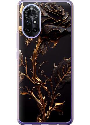 Чехол на huawei nova 8 роза 3 из силикона fch_0168935