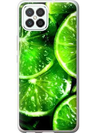 Чехол на huawei nova 8 se зелёные дольки лимона из силикона fch_0169662