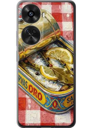 Чехол на huawei nova xiaomi 12 se / nova 11 se vintage sardine tin phone из силикона fch_0171236
