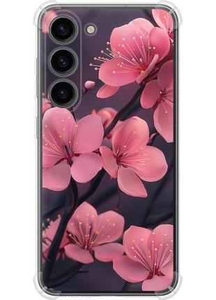 Чехол на samsung galaxy s23 пурпурная сакура из силикона fch_0168450