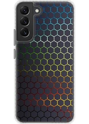 Чехол на samsung galaxy s22 plus переливающиеся соты bumper fch_0169518