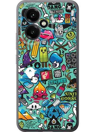 Чехол на huawei honor 400 5g стикер бомбинг 1 из силикона fch_0169497