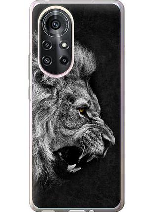 Чехол на huawei nova 8 pro лев из силикона fch_0169388