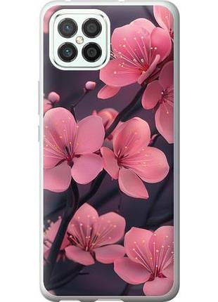 Чехол на huawei nova 8 se пурпурная сакура из силикона fch_0168431