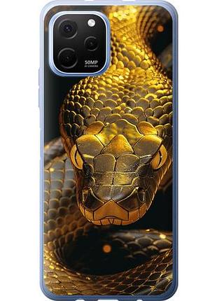 Чехол на huawei nova y61 golden snake из силикона fch_0169973