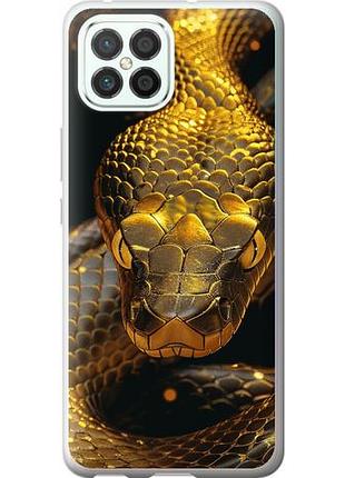 Чехол на huawei nova 8 se golden snake из силикона fch_0169965