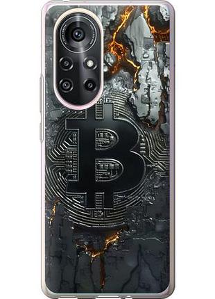 Чехол на huawei nova 8 pro раскаленный биткойн из силикона fch_0168583