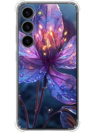 Чехол на samsung galaxy s23 магический цветок из силикона fch_0168880