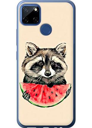 Чехол на realme cxiaomi 12 енотик с арбузом из силикона fch_0163253