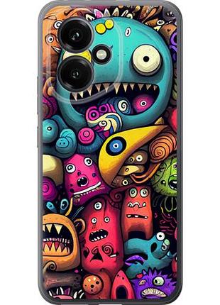 Чехол на huawei honor 400 5g cмешные монстры из силикона fch_0171199