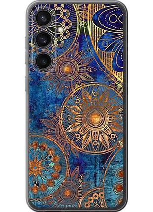 Чехол на samsung galaxy s23 fe золотой узор из силикона fch_0169269