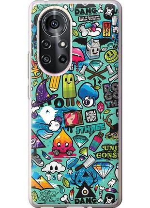 Чехол на huawei nova 8 pro стикер бомбинг 1 из силикона fch_0169488