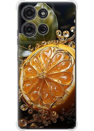 Чехол на motorola moto g75 5g лимон из силикона fch_0170995