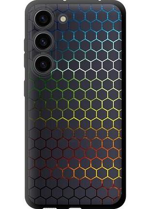 Чехол на samsung galaxy s23 переливающиеся соты tpu fch_0169532