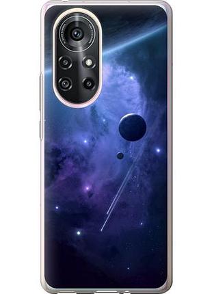Чехол на huawei nova 8 pro планеты в синем космосе из силикона fch_0170856