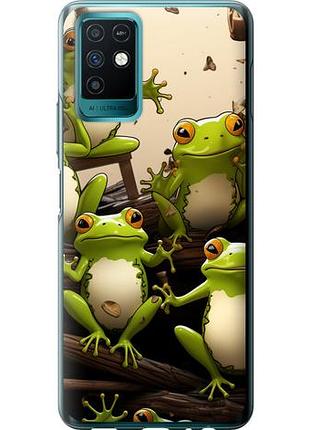 Чехол на infinix note 10 жабки из силикона fch_0171034