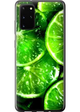 Чехол на samsung galaxy s20 plus зелёные дольки лимона из пластика fch_0017903