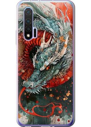 Чехол на huawei nova 6 стихия огня из силикона fch_0170560