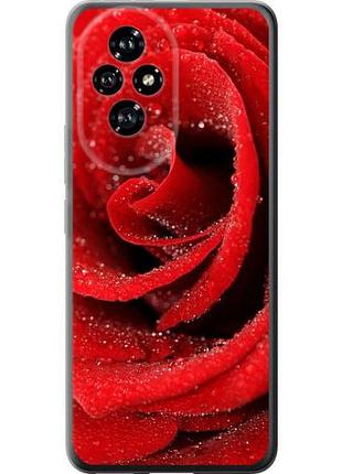 Чехол на huawei honor 200 красная роза из силикона fch_0169123