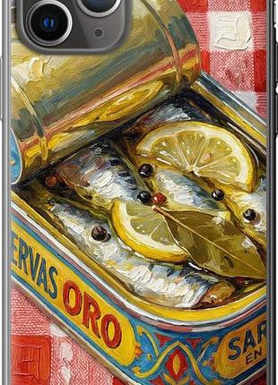 Чехол на iphone 11 pro vintage sardine tin phone из пластика fch_0148515