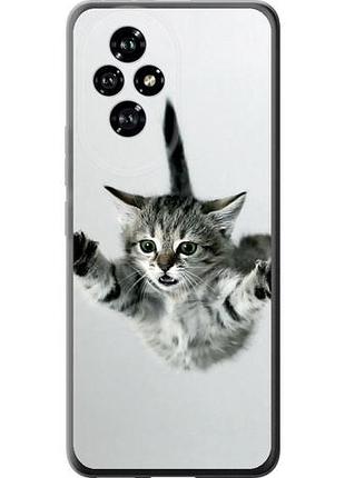 Чехол на huawei honor 200 летящий котёнок из силикона fch_0171447