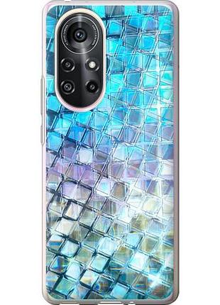 Чехол на huawei nova 8 pro переливающаяся чешуя из силикона fch_0170254