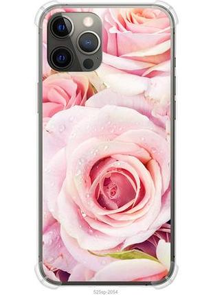 Чехол на iphone 12 pro max розы из силикона fch_0170804