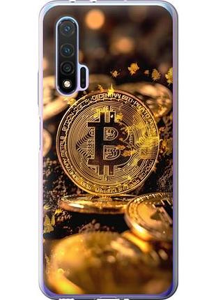 Чехол на huawei nova 6 золотая лихорадка биткойна из силикона fch_0168680