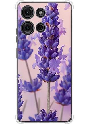 Чехол на motorola moto g75 5g лаванда из силикона fch_0170394