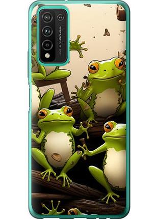 Чехол на huawei honor 10x lite жабки из силикона fch_0171051