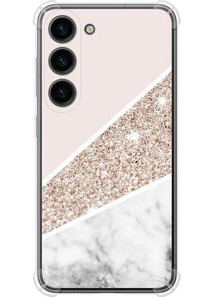 Чехол на samsung galaxy s23 пастельный мрамор из силикона fch_0169030
