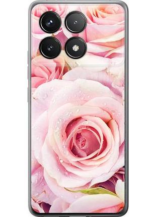 Чехол на xiaomi poco f6 pro розы из силикона fch_0170808