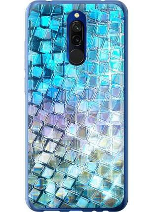 Чехол на xiaomi redmi 8 переливающаяся чешуя из силикона fch_0049822