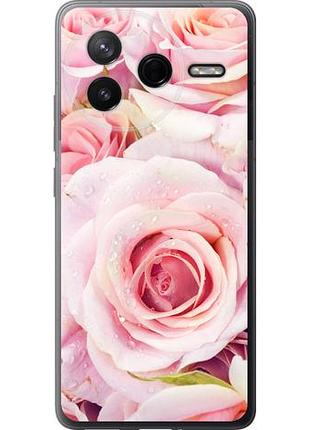 Чехол на xiaomi poco f7 pro розы из силикона fch_0170802